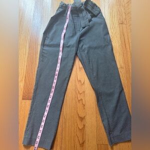 Women's Black and White Checkered Cropped Pants